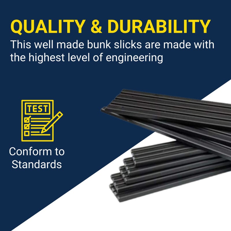 Tie Down ربط 86164 زلاجات السرير - 3 بوصة × 16 بوصة 10 قطع سوداء قياسية تناسب عالمي تركيب مباشر سهل التركيب تناسب ألواح السرير 2 بوصة × 6 بوصة و 2 بوصة × 4 بوصة مصنوعة في الولايات المتحدة الأمريكية - Image 5